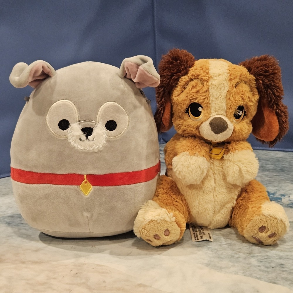 Disney Ladyโ And The Tramp Plush Bundle Squishmallow Tramp Disney Parks Lady 10"
